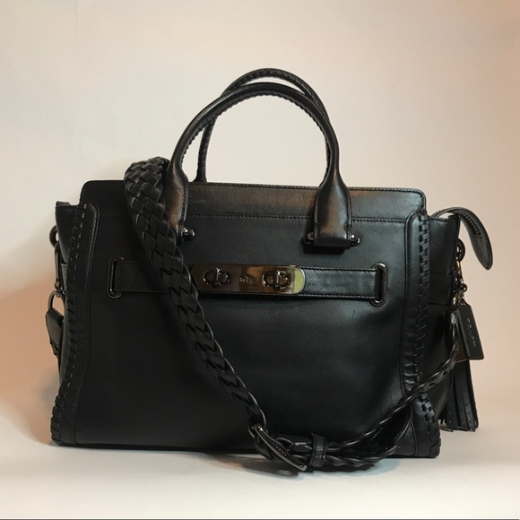 Coach Handbags - Rip and Repair Swagger in Black
